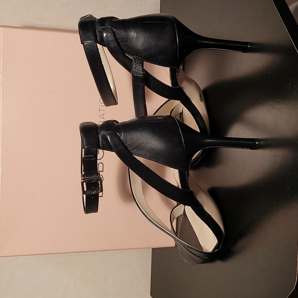 BCBGeneration Diego Black High Heel Ankle Strap Shoes - Picture 5 of 9